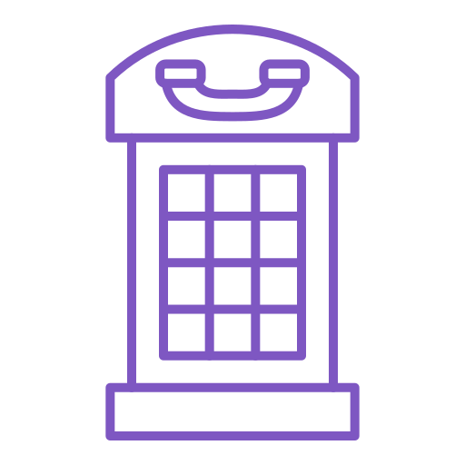 cabina de teléfono Generic color outline icono