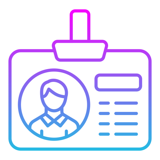 carta d'identità Generic gradient outline icona