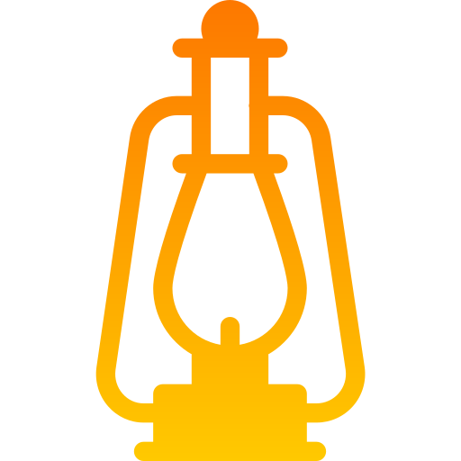 lámpara de kerosene Generic gradient fill icono