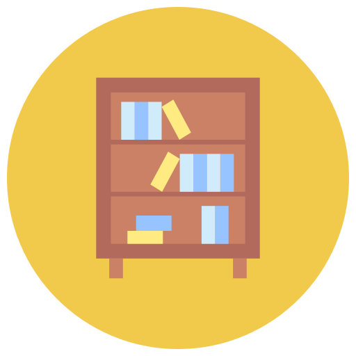 Bookshelf Generic color fill icon