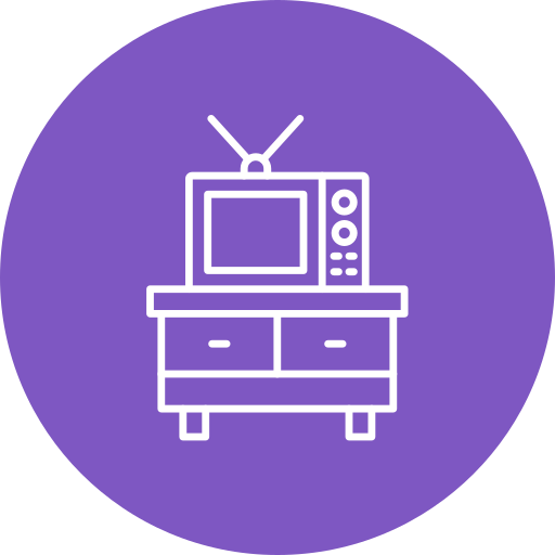 stojak tv Generic color fill ikona