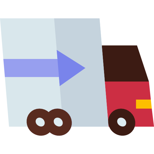 lieferwagen Basic Straight Flat icon
