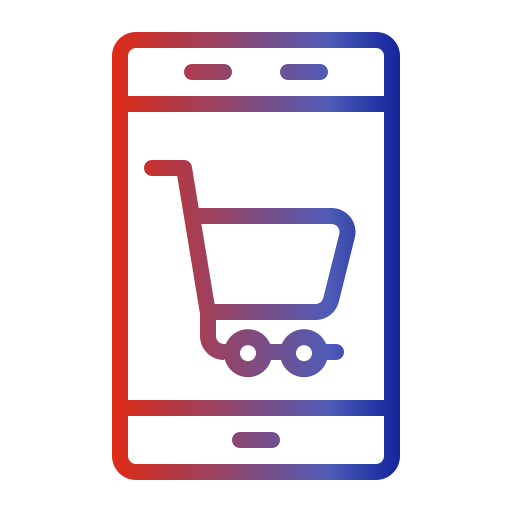 mobiel winkelen Generic gradient outline icoon