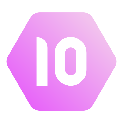 diez Generic gradient fill icono