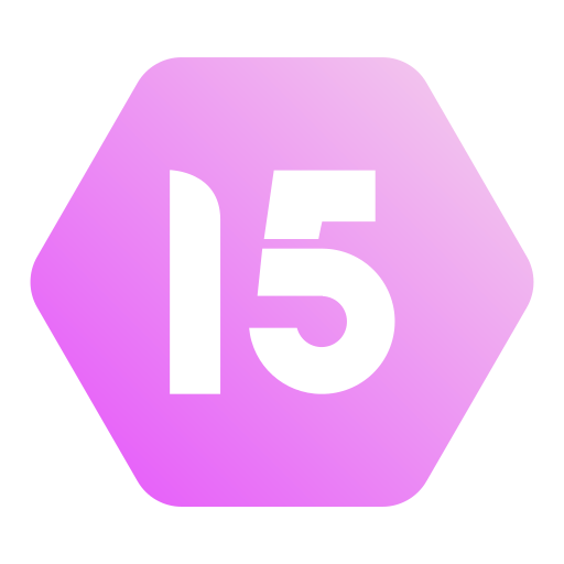 열 다섯 Generic gradient fill icon