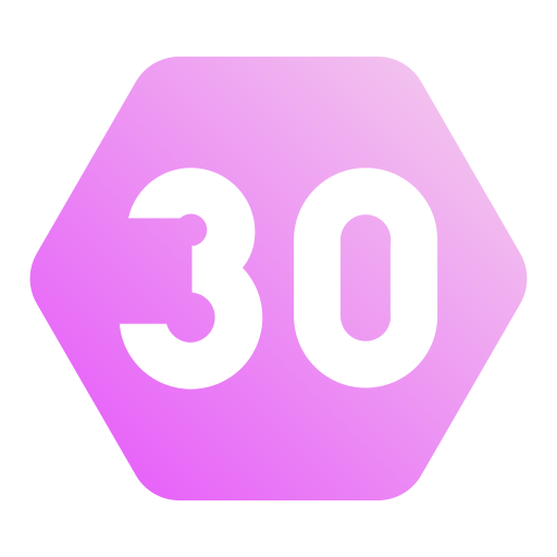 Thirty Generic gradient fill icon