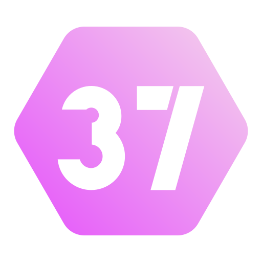 Thirty seven Generic gradient fill icon