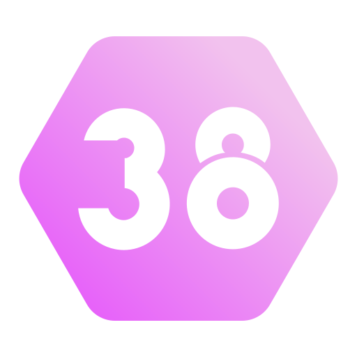 Thirty eight Generic gradient fill icon