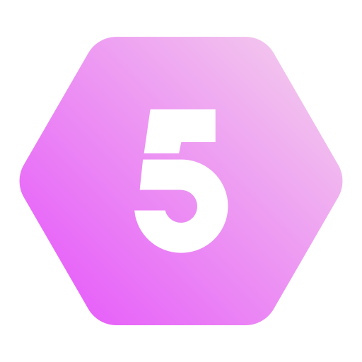 다섯 Generic gradient fill icon