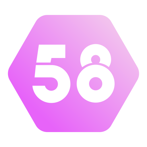 cincuenta y ocho Generic gradient fill icono