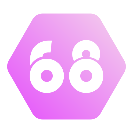 Sixty eight Generic gradient fill icon