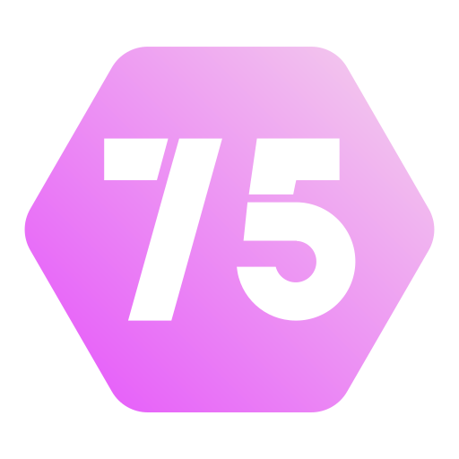 Seventy five Generic gradient fill icon