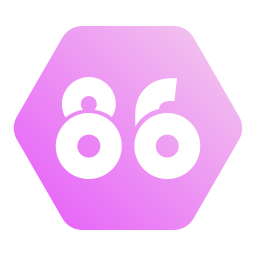 Eighty six Generic gradient fill icon
