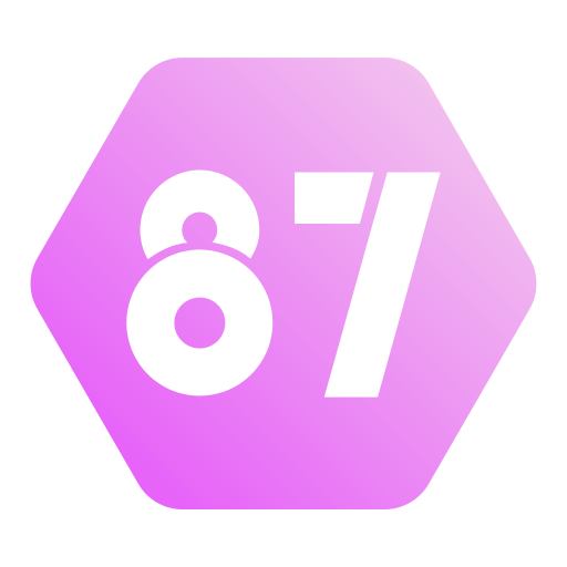 Eighty seven Generic gradient fill icon