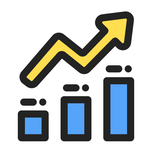 Growth graph Generic color lineal-color icon