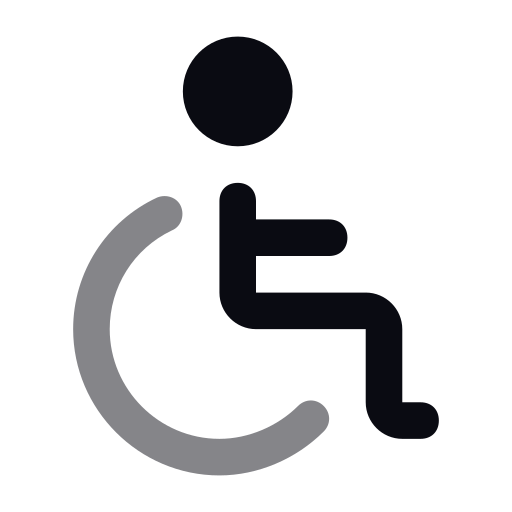 wózek inwalidzki Generic color fill ikona