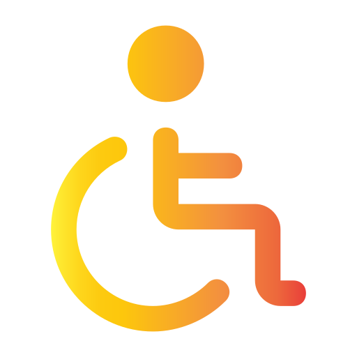 Инвалидная коляска Generic gradient fill иконка