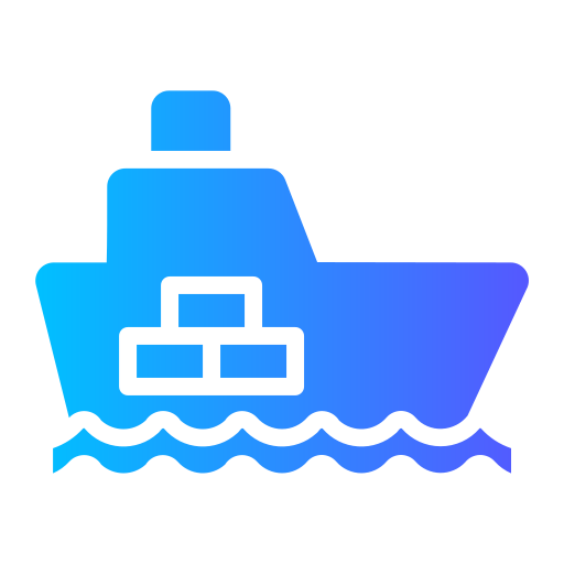 Cargo boat Generic gradient fill icon