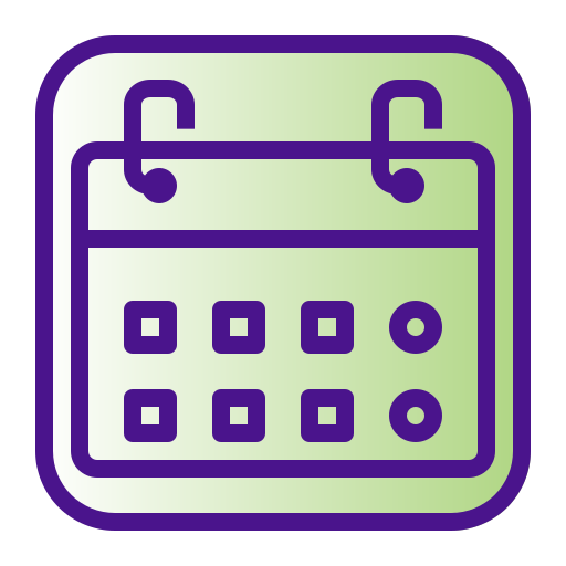 calendario Generic gradient lineal-color icona