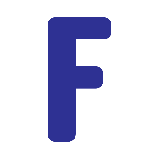 文字f Generic color fill icon