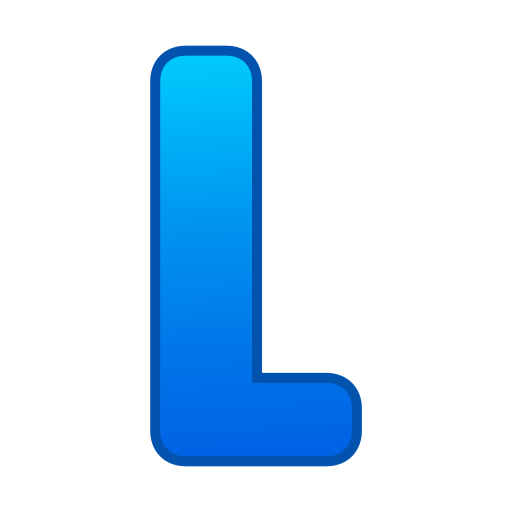 litera l Generic gradient lineal-color ikona