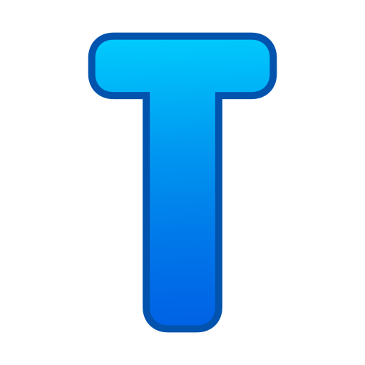 litera t Generic gradient lineal-color ikona