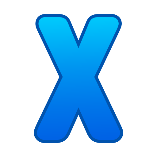 letra x Generic gradient lineal-color icono