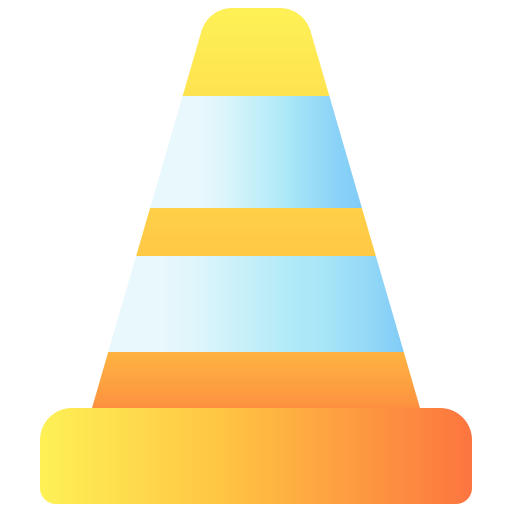 Traffic cone Generic gradient fill icon