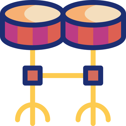 snare drums Basic Accent Lineal Color icon