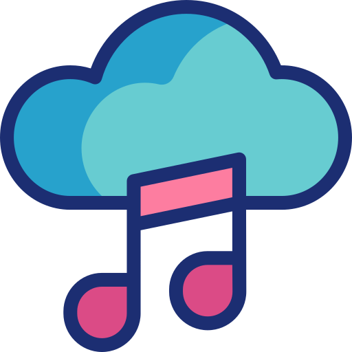 chmura muzyki Basic Accent Lineal Color ikona