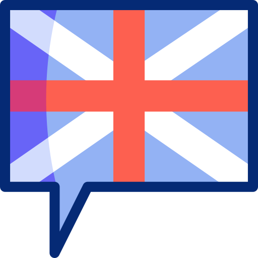 idioma en inglés Basic Accent Lineal Color icono