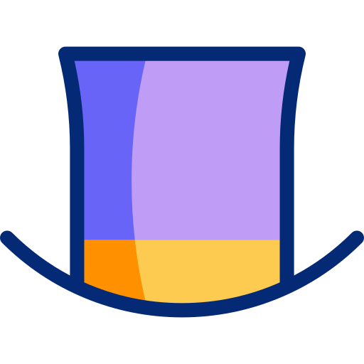 Top hat Basic Accent Lineal Color icon