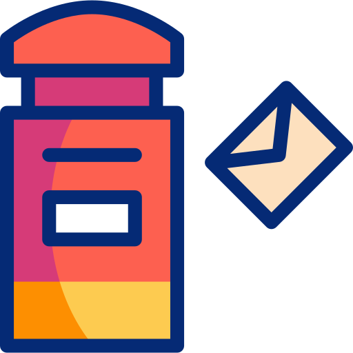 skrzynka pocztowa Basic Accent Lineal Color ikona