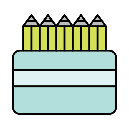 kolorowe kredki Generic color lineal-color ikona
