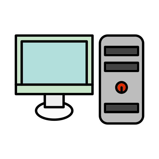 ordinateur de bureau Generic color lineal-color Icône