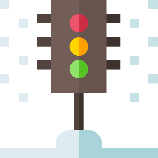 tráfico Basic Straight Flat icono