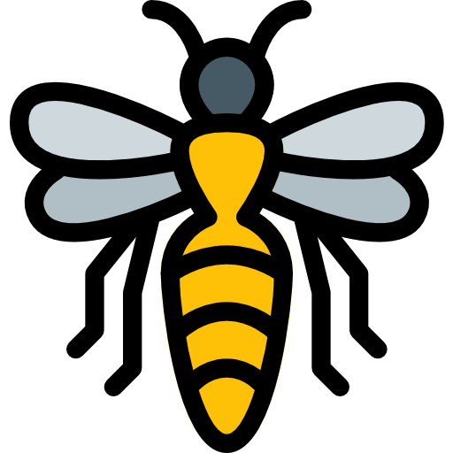 abeja Pixel Perfect Lineal Color icono