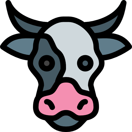 Корова Pixel Perfect Lineal Color иконка