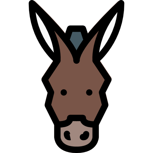 burro Pixel Perfect Lineal Color icono