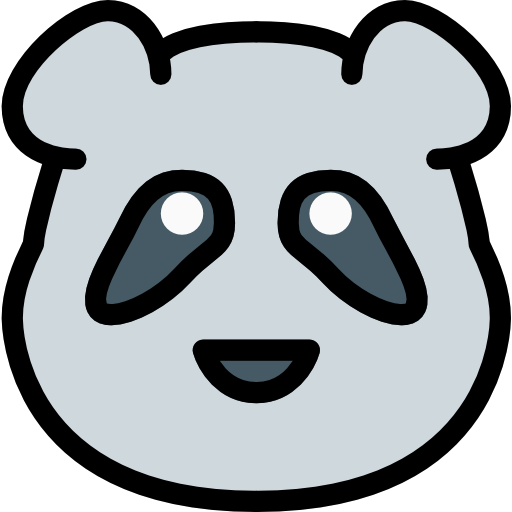 oso panda Pixel Perfect Lineal Color icono