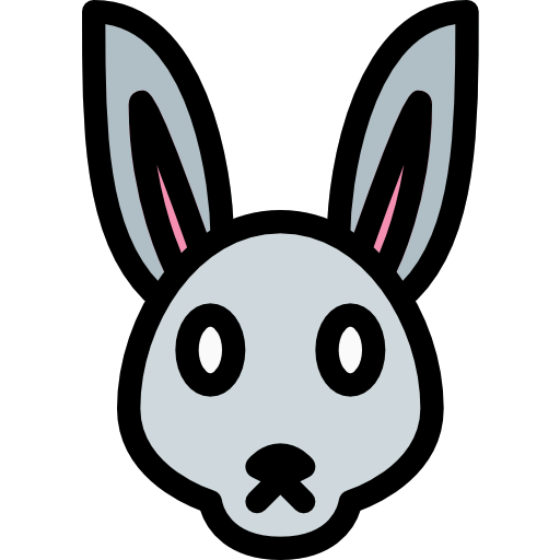 Кролик Pixel Perfect Lineal Color иконка