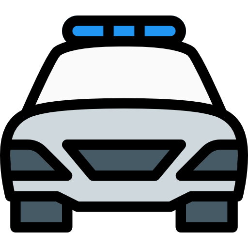 Police car Pixel Perfect Lineal Color icon