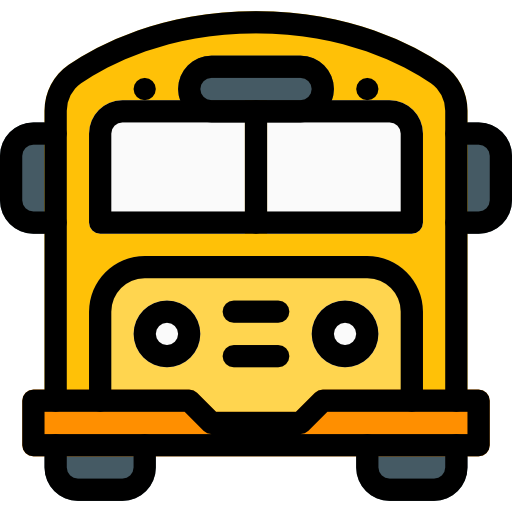 School bus Pixel Perfect Lineal Color icon