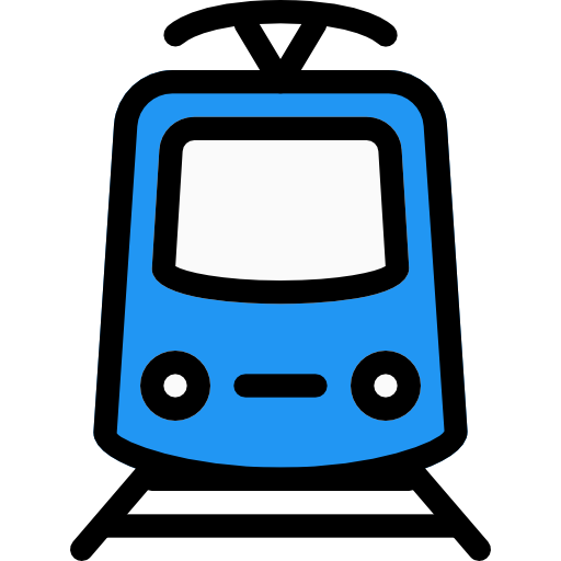 tranvía Pixel Perfect Lineal Color icono