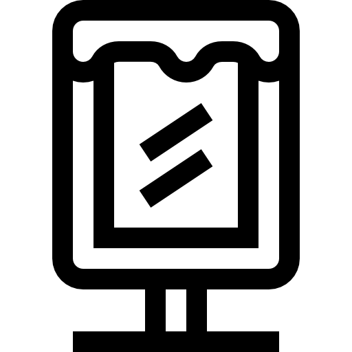caja ligera Basic Straight Lineal icono