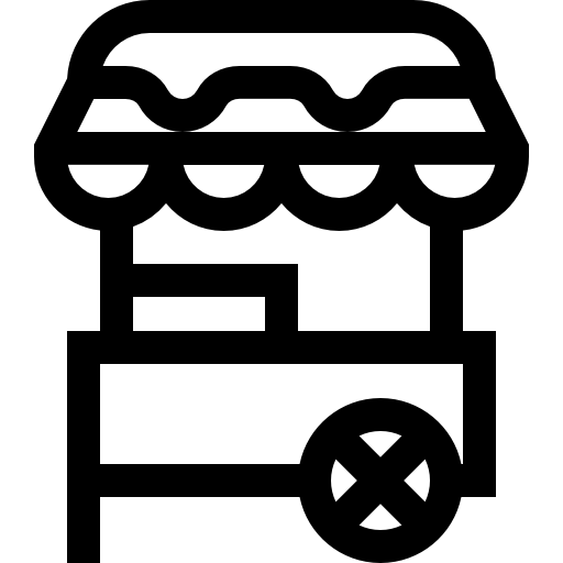 voedselkar Basic Straight Lineal icoon