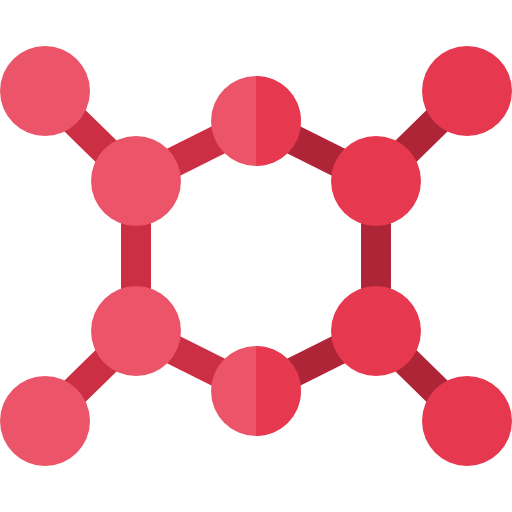 molecuul Basic Straight Flat icoon