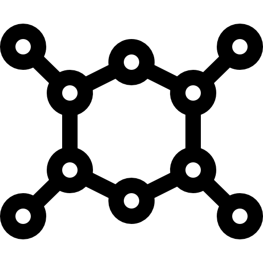 molecola Basic Straight Lineal icona