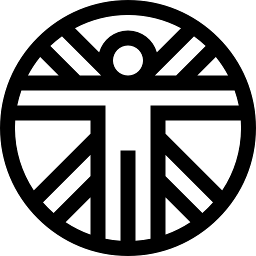 vitruvius man Basic Straight Lineal icoon