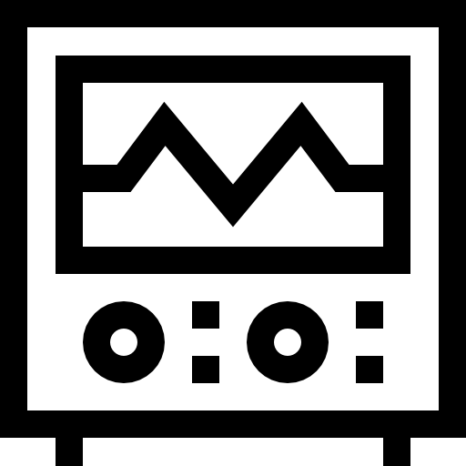 electrocardiograma Basic Straight Lineal icono